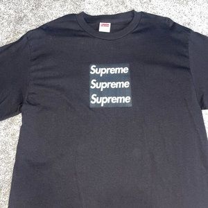 Asspizza Supreme Triple Box Logo Long Sleeve Tshirt, Brand New, Never worn black